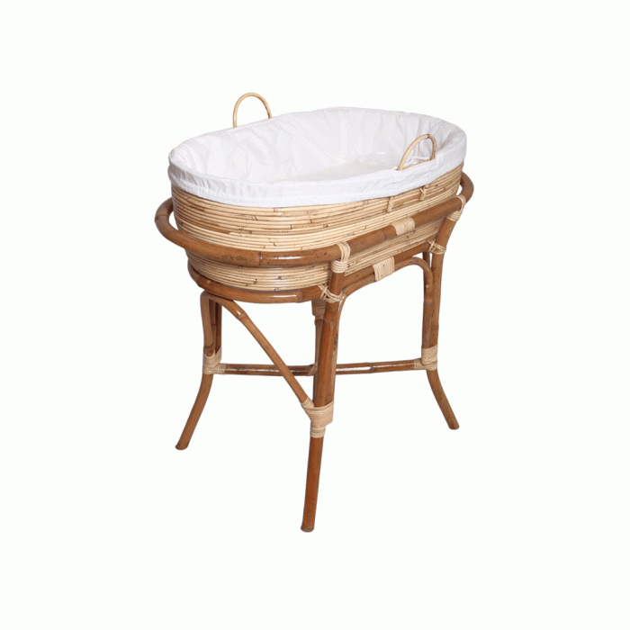 Kaya Baby Crib With Basket and Eco Foam Fbrics
